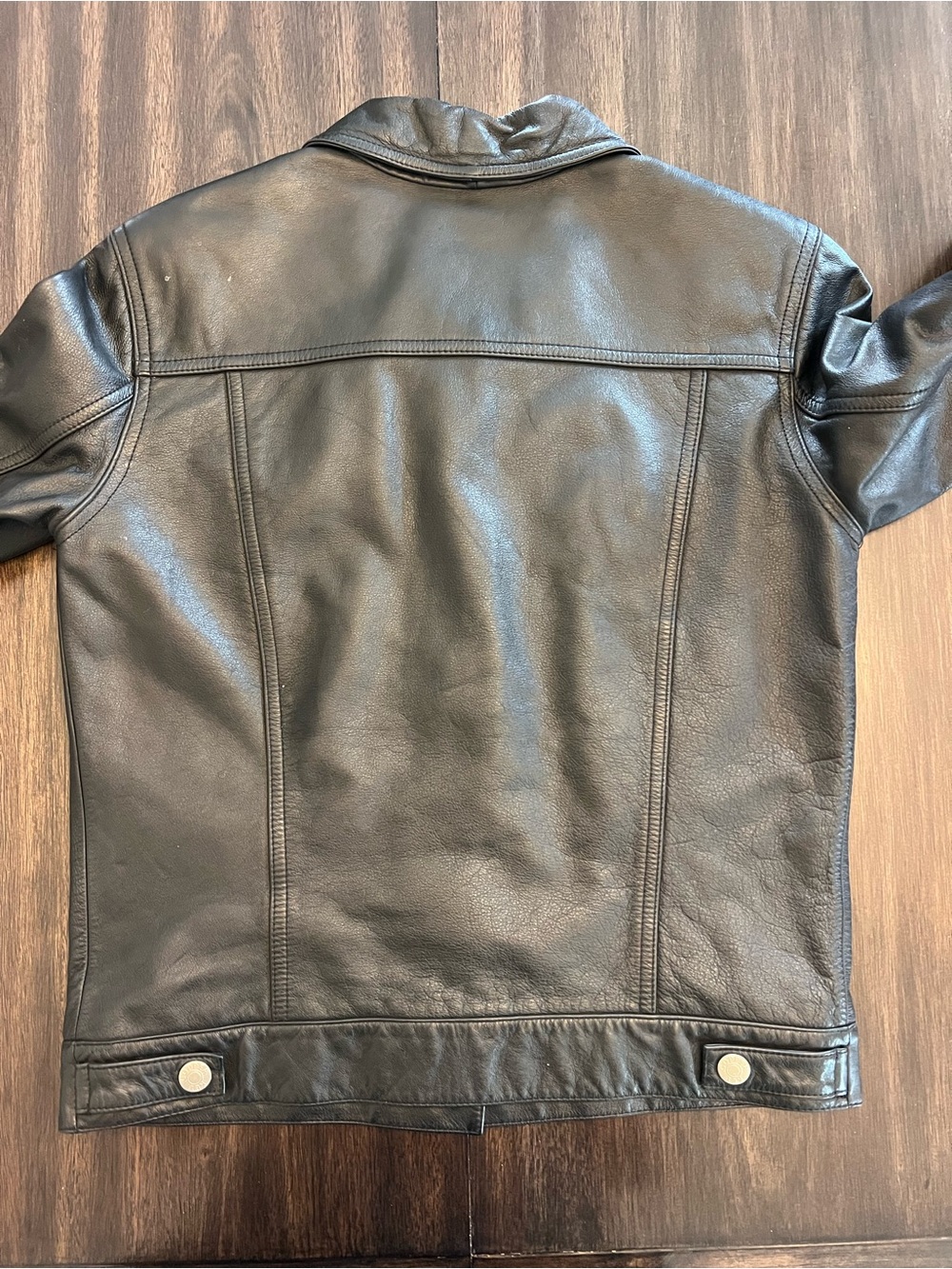Copper Key Women’s Black Leather Button-Front Jacket - Picture 2 of 6